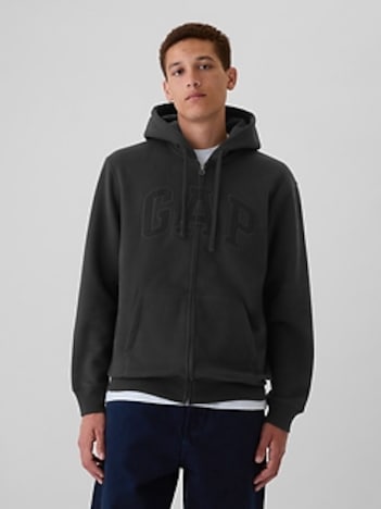 VintageSoft Arch Logo Full-Zip Hoodie