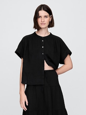 Cotton Gauze Dolman Shirt