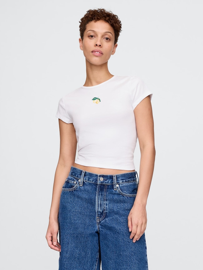 Cropped Graphic T-Shirt