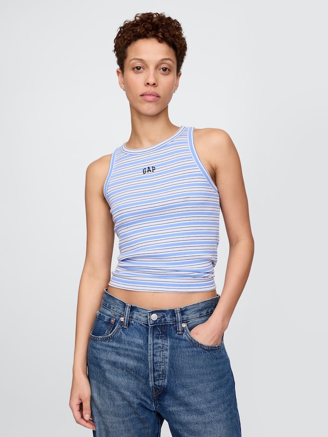 Modern Rib Logo Halter Top