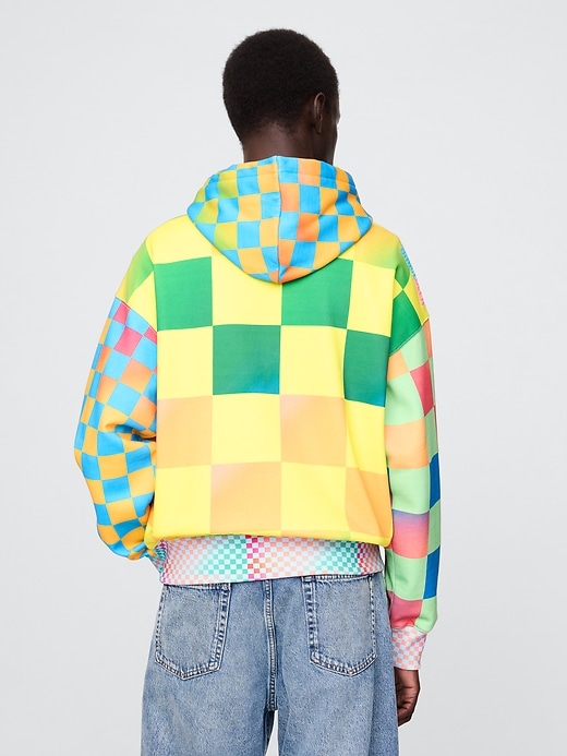 3 of 8 showing, with the color Rainbow checkered of product Gap × HFR Checkered Logo Hoodie by BruceGlen
