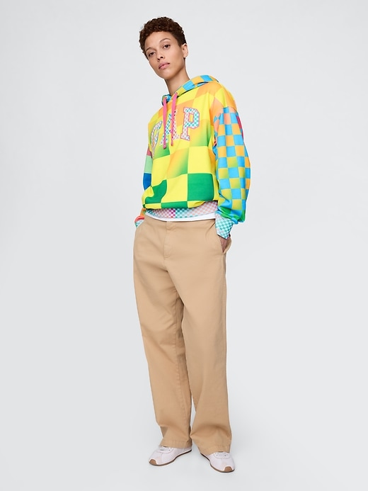 6 of 8 showing, with the color Rainbow checkered of product Gap × HFR Checkered Logo Hoodie by BruceGlen
