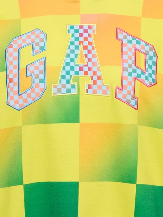 4 of 8 showing, with the color Rainbow checkered of product Gap × HFR Checkered Logo Hoodie by BruceGlen