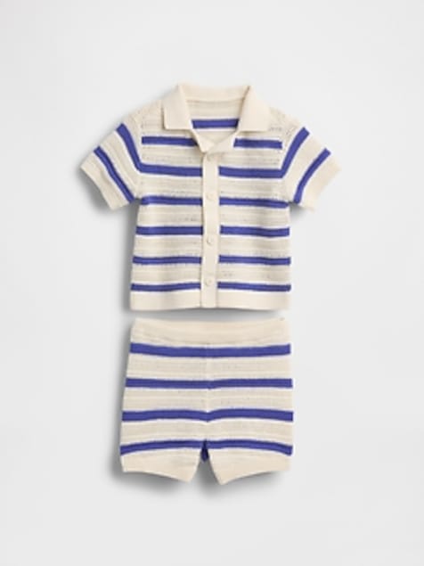 Baby Crochet Polo Outfit Set